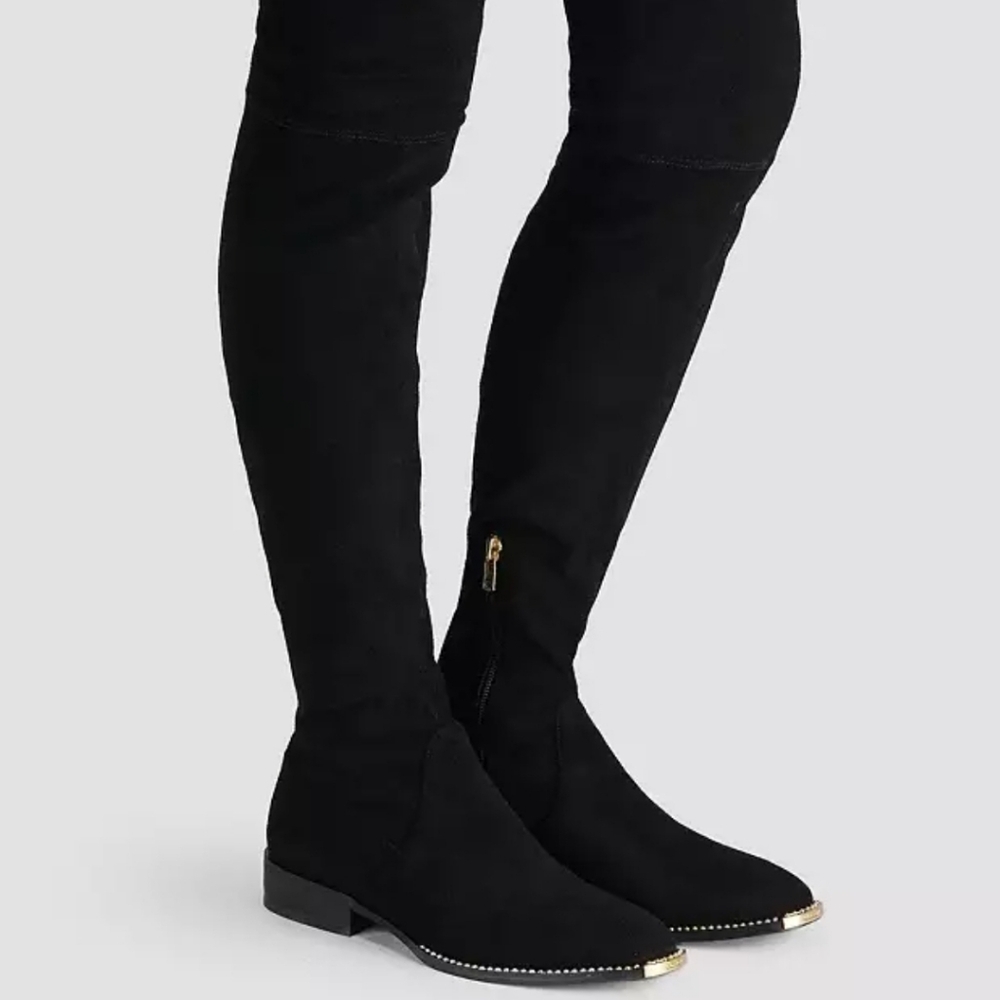 BEAUTIFUL COACH thigh high boots black  size 10. Soft Suede